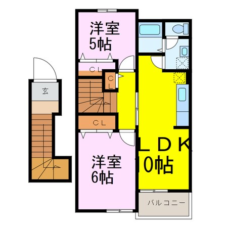 プリムヴェールの物件間取画像